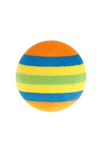 Mixpet 4.2 Cm Medium Rainbow Colored Cat Play Ball - 4 Pieces