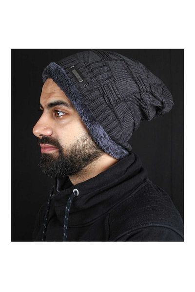 sebura Men's Beret with Fleece Fashion Printed Men's Winter Beret