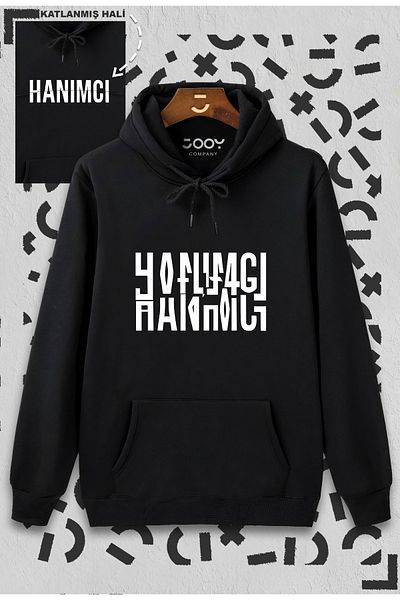 Jooy Company Hanımcı Hanımcı Hanımcı Hanımcı cu glugă neagră cu design pliat