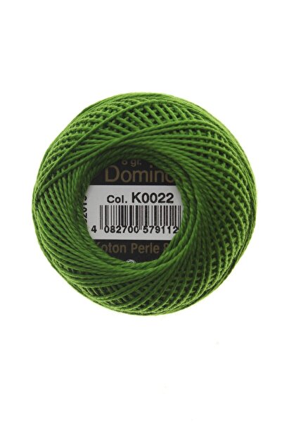 Genel Markalar Yeşil Domino Koton Perle Nakış İpliği 8gr No 8 Renk Kodu k0022