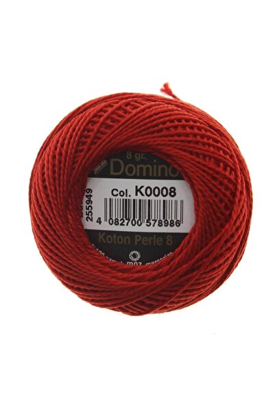 domino خيط تطريز كوتون بيرل 8 جرام رقم: 8 - K0008