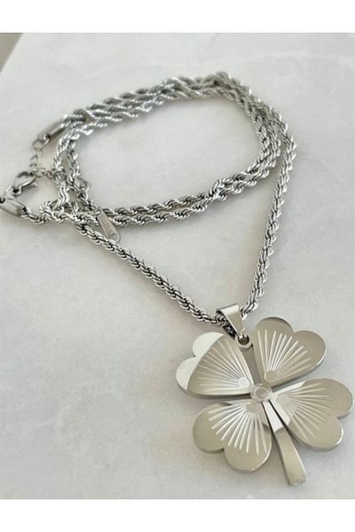 zeynep Z&D Accessory Steel Clover Necklace