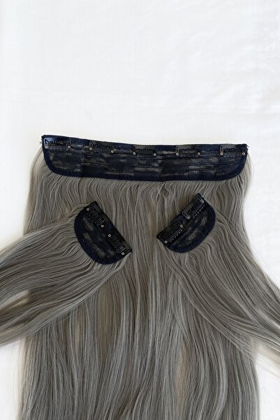 CESLİFE Gerçek Saç Görünümlü 1.kalite Isıya Dayanıklı Yarım Ay+2 Yan Çıtçıt S...