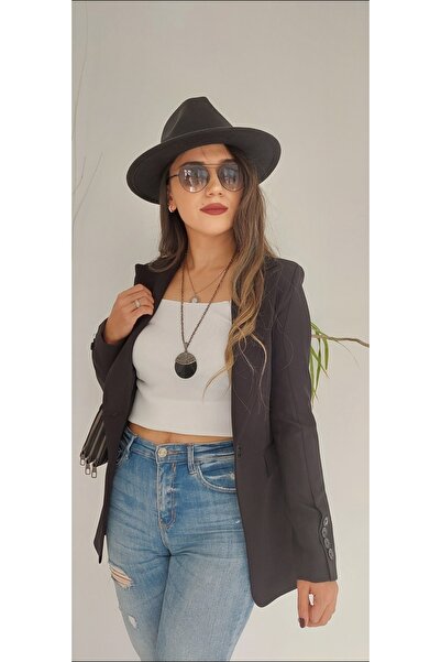 yelizyavuzcollection Siyah Blazer Ceket