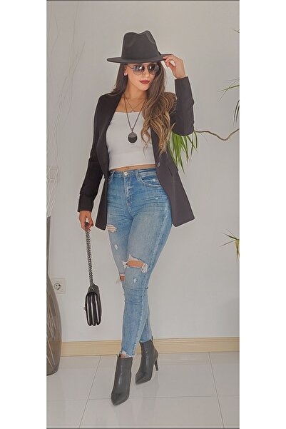 yelizyavuzcollection Siyah Blazer Ceket