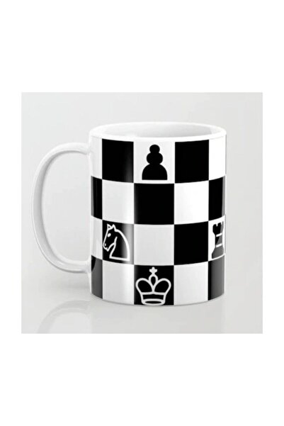 Öz Kupa Satranç Chess Ilginç Hediye Baskılı Kupa Bardak