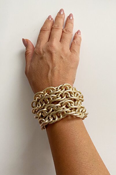 Liveyn Design سوار سميك بسلسلة لامعة