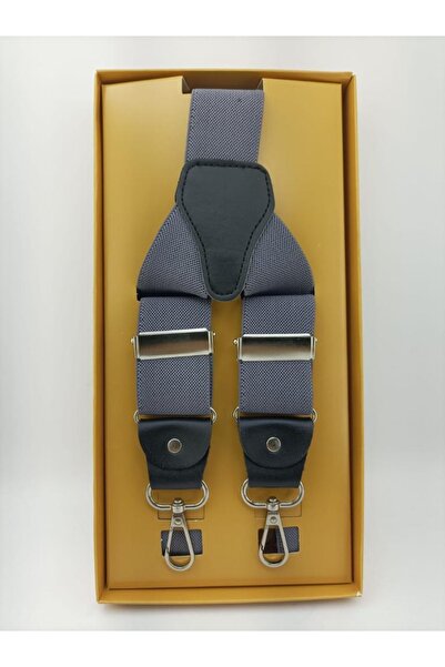 Elegans Giyim Aksesuar Kancalı Model Gri Salopet Pantolon Askısı