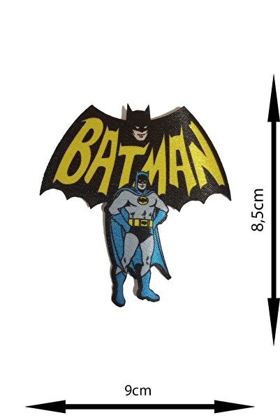 REMSATİC Ütü Ile Yapışan Arma - Patch - Batman Modeli (9cm X 8,5cm)