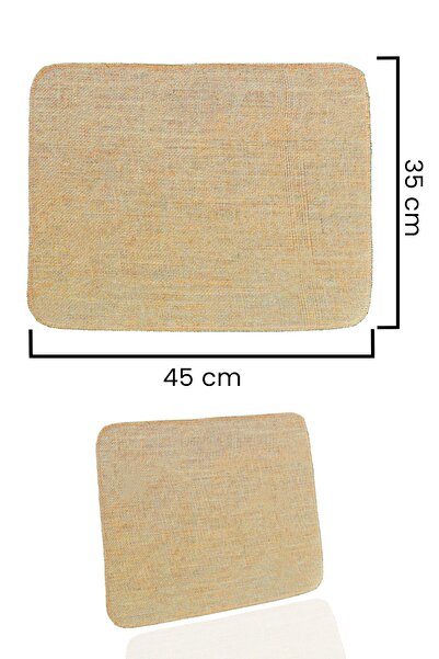 KAYOUBI Amerikan Servis Takımı Supla Çift Yönlü Doğal Jüt Hasır Kumaş Servis ...