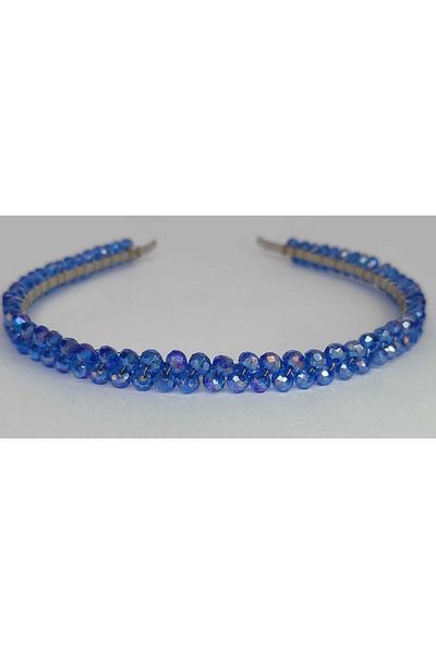 MODA NUR Coroană de piatră de sticlă de cristal albastru