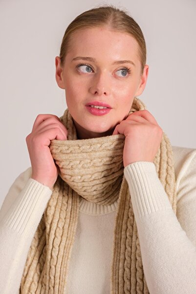 CHUBA Women's Hair Braid Soft Tuche Scarf Beige 23w504