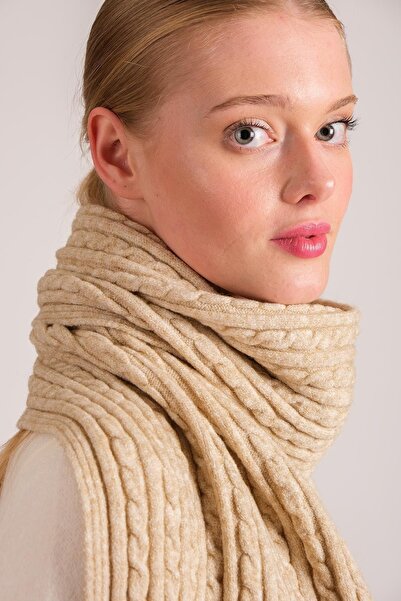 CHUBA Women's Hair Braid Soft Tuche Scarf Beige 23w504