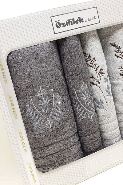 Özdilek Best Set - Bath Set - Anthracite Gray