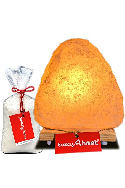 Tuzcu Ahmet Beyaz Kaya Tuzundan Yapılmış 5-6 kgTuz Lamba + 1 Kg Kaya Tuzu