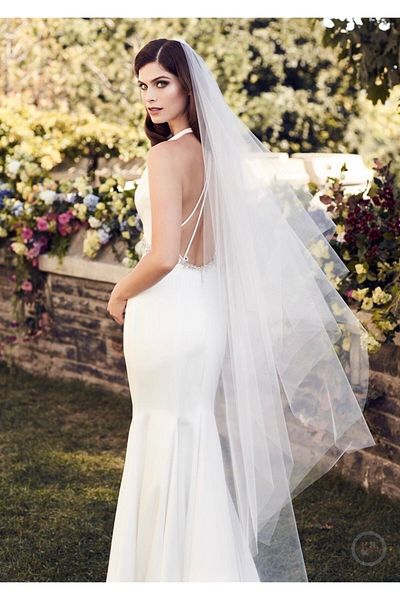 Hayalperest boncuk Women's Off-White Imagination Tulle Scalloped 1.5 m 2 Layers Pointed Toe Helen Style Veil Bridal Accessory