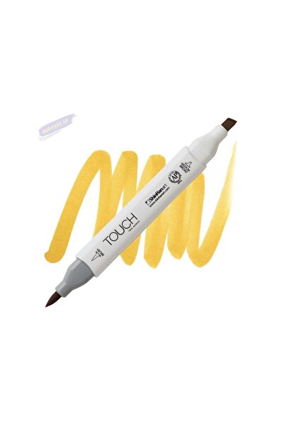 Shinhan Art Touch Twin Brush Pen : Double Sided Marker : Yr32 Deep Yellow