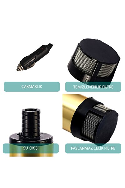 Kemos Kızılırmak Çakmaklık Girişli 12 Volt Mazot Ve Sıvı Aktarma Pompası