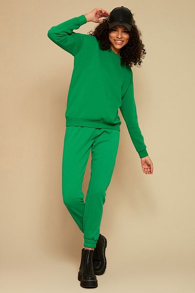 Select Moda Γυναικείο Πράσινο Πλεκτό Πλεκτό Basic Jogger Φούτερ