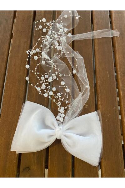 bbays new trend Vualet, Beaded Bridal Tulle, Bridal Hat, Bridal Veil Bow Bead...