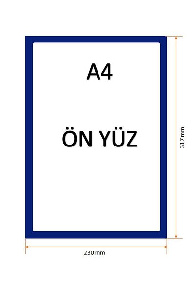 Kaizen Market A4 Magnet Dark Blue Frame Long Open (Pack of 10)