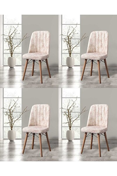 Adaliva Gürgen Ayak 1.kalite Mutfak Yemek Cafe Sandalyesi 4 Adet