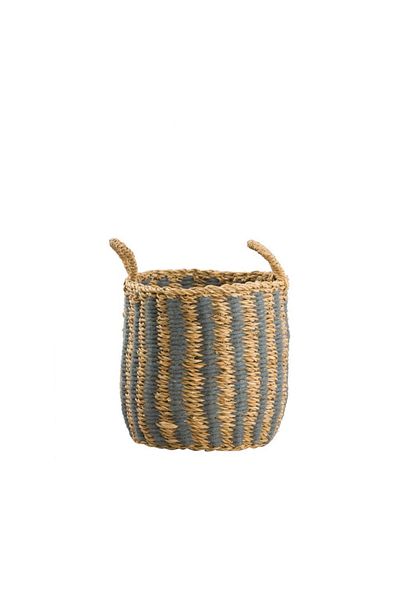 Sever Саксия/кошница от ракита, сива, с дръжки, 26 см