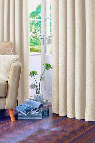 YS PERDE TASARIM Nadia Modern Lüx Kalın Hasır Dokulu Keten Yüksek Kaliteli Fo...