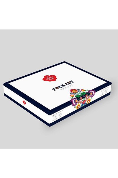 Cotton Box Set cuvertură dublu de pilota cu artă populară Tamaya Kremit
