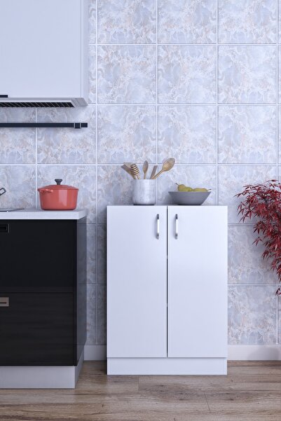 rafineritasarım Rafineri Mokas Çok Amaçlı Dolap 2 Raflı Kapaklı Mutfak Balkon...