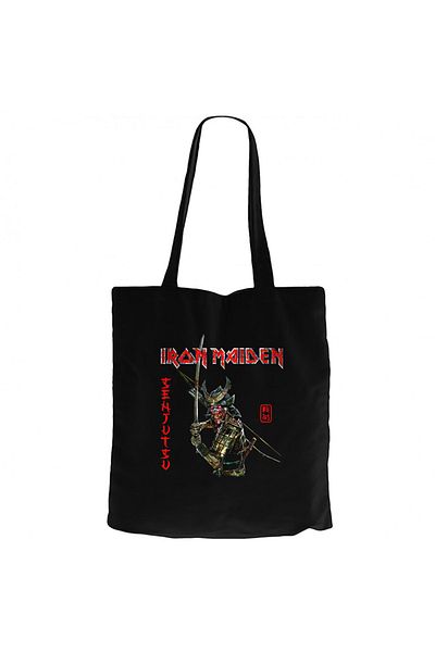 Z zepplin Iron Maiden Senjutsu Black Canvas Tote Bag