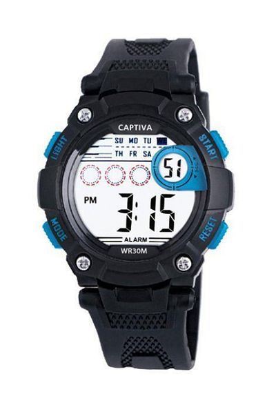 captiva Digital 30 Mt Water Resistant Children's Handle with Light Alarm Stopwatch and Calendar with Silicone Cord