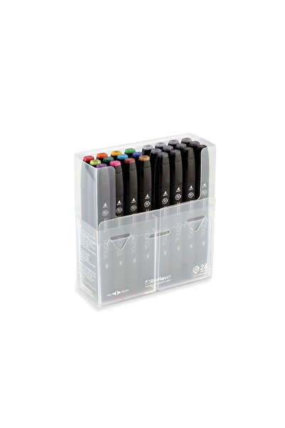 Shinhan Art Touch Twin Marker Pen : Çift Uçlu Marker Kalemi : 24lü Set