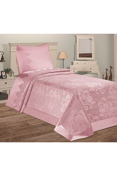 Prestij Home TEKSTİL Sultan Brocade Pique Set Single 150x240 Cm Powder