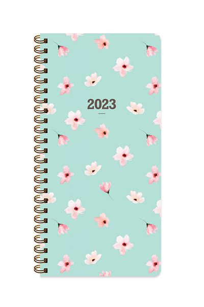 KESKİN COLOR 2023 Water Green Spiral Weekly Pocket Agenda - 8x16 830040-99