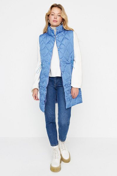 Trendyol Modest Weste - Blau - Puffer