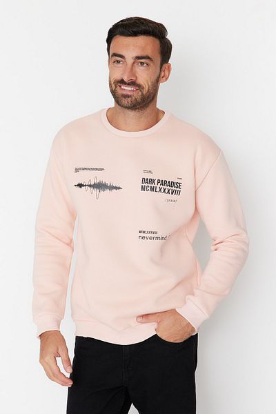 Trendyol Collection Φούτερ σε σκόνη Relaxed Fit - Crew Neck, Fleece εσωτερικά TMNAW23SW00475