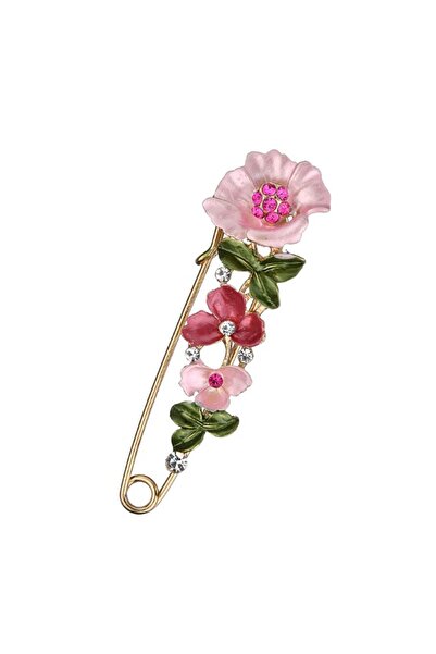 PİGADO Bayana Özel Çengelli Çiçek Broş Sevgiliye Hediye