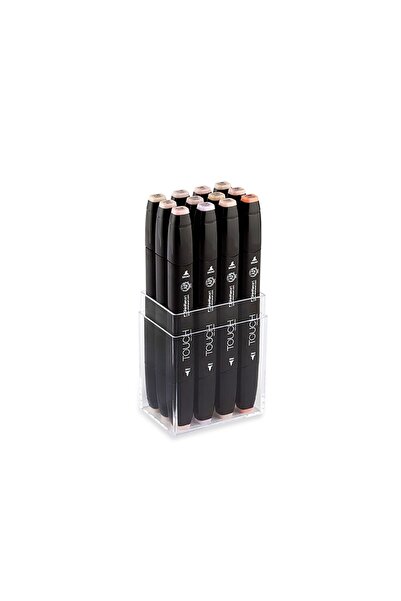 Shinhan Art Touch Twin Marker Pen : Çift Uçlu Marker Kalemi : 12li Set Ten Re...