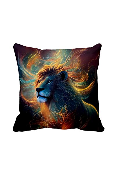 QueenHome Husă pentru pernă cu model de leu Husă pentru pernă cu design special