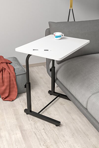 Depolife Yükseklik Ayarlı Laptop Sehpası Kahvaltı Ders Çalışma Bilgisayar Ofis Yemek Çocuk Masası Metal Ayak