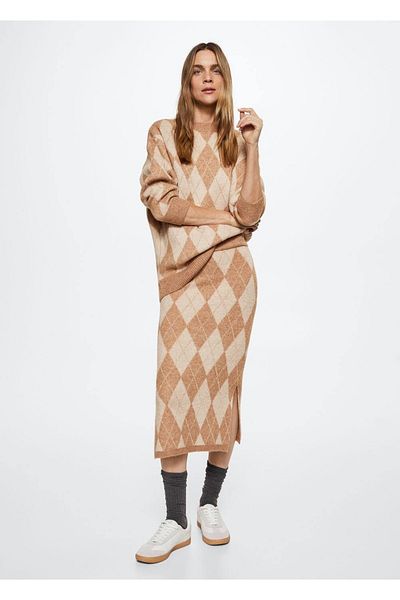 MANGO Woman Πλεκτό Pencil Φούστα