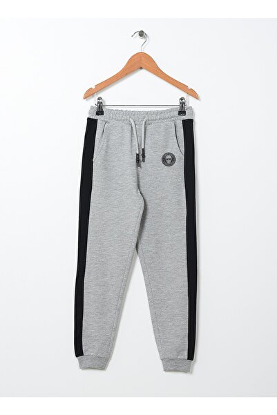 Funky Rocks Elastic Leg Gray Melange Boy's Sweatpants Pr-212