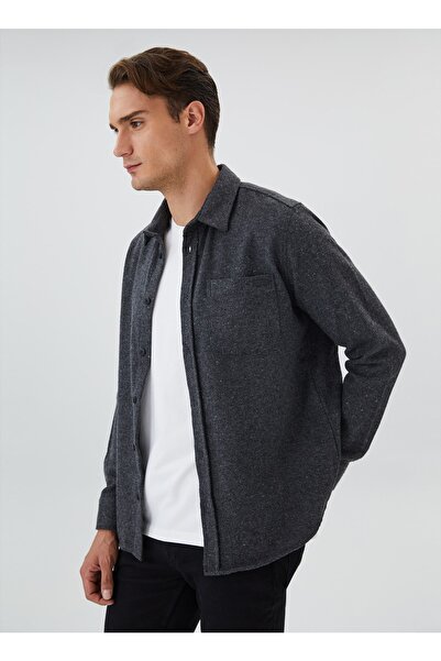 Lee Cooper Plain Anthracite Men's Shirt 231 Lcm 241041 Harold Anthracite