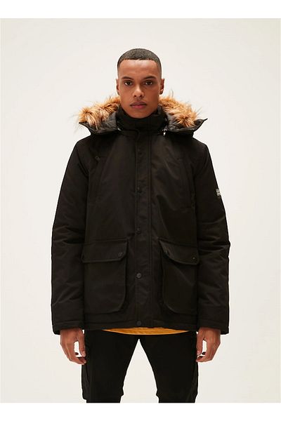 Bad Bear Black Men's Coat 22.02.13.004 Rock Rabbit Jacket