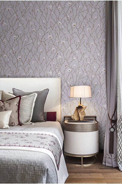 Adawall Seven 7800-2 Lila Çiçek Desenli Duvar Kağıdı 16,50m2