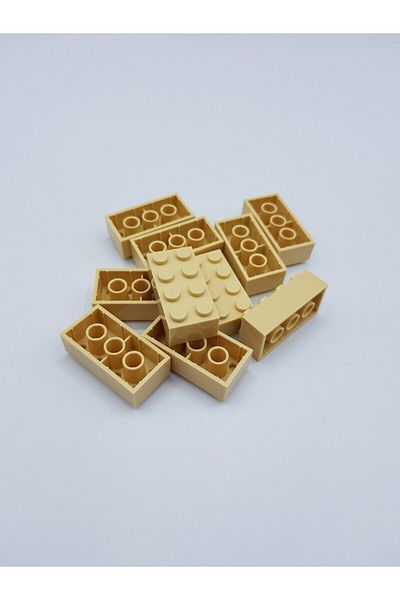 LEGO Original Accessory Moc Custom Creator Brick 2 X 4 Brick Tan Tan 4 Pieces Will Be Sent