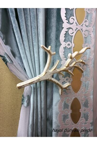 Hayal Dünyası Perde Aksesuarları Ahşap Dal Modeli Perde Kol Bağı