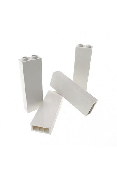 LEGO Accessory Moc Custom Creator Brick 1 X 2 X 5 Bricks White 4 Pieces Will Be Sent