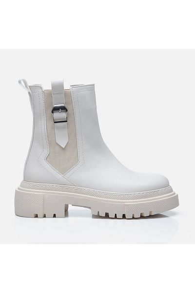 Yaya by Hotiç Bone Pedestrian Women's Flat Boots